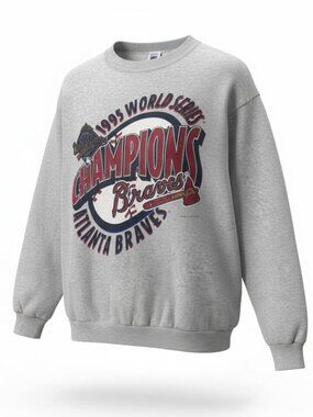 Vintage 90s 1995 Atlanta Braves World Series Champions Crew Sweatshirt Men's M